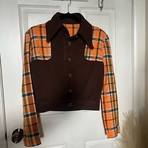 ✨Vintage 70s✨ crop flannel